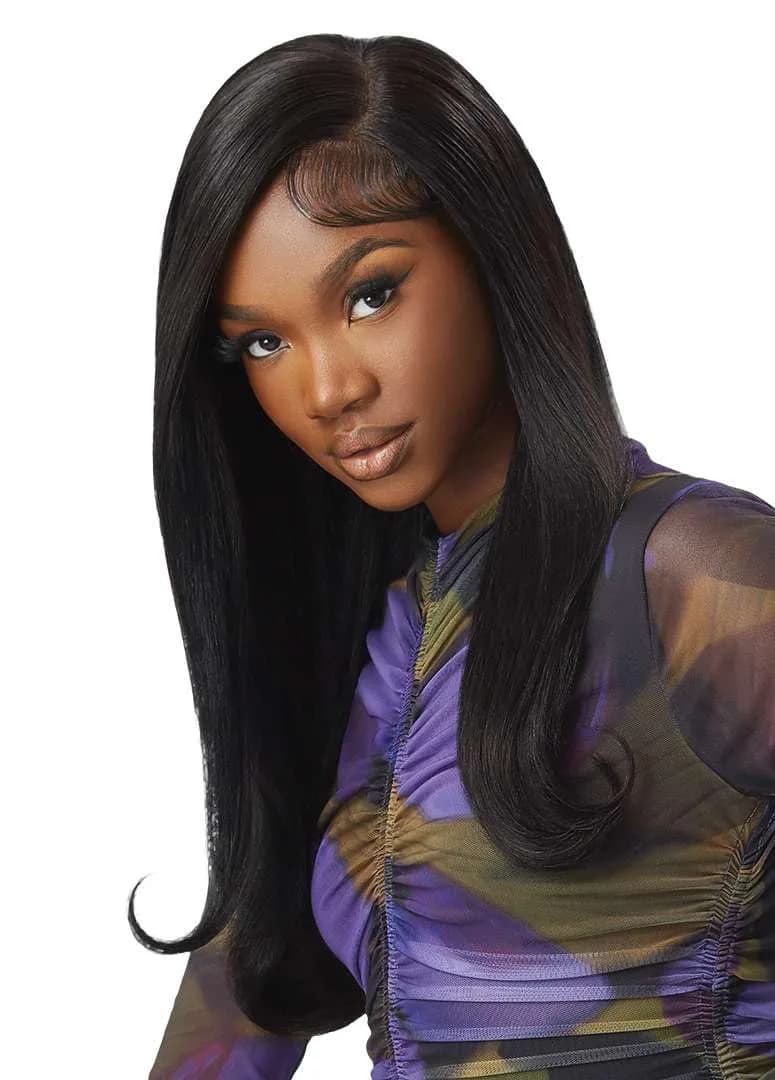 Outre 100% Human Hair Purple Pack Yaki Weave 10" (1 Pack, Dark Brown 2) | 100% Human Hair Weave — DARK BROWN 2