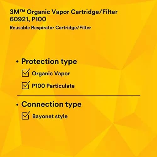 3M P100 Respirator Cartridge/Filter 60921 | NIOSH Approved, 1 Pair, OV/P100, Magenta/Black thumbnail 9