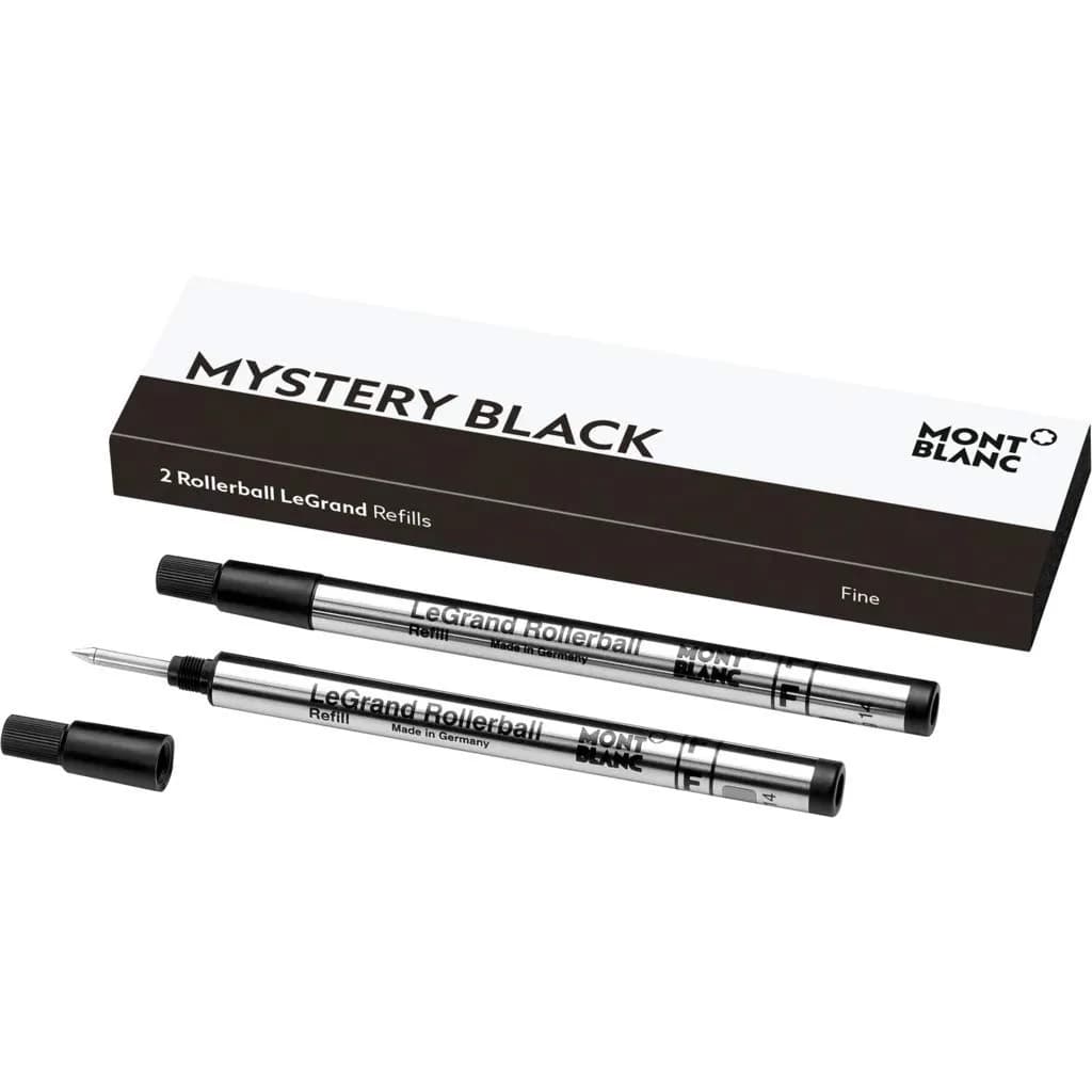 Montblanc Rollerball LeGrand Refills (M) Royal Blue 2 x 0.8 cm (2 x 0.3 in) | Smooth Ink Flow for Meisterstück Pens — Mystery Black