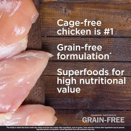 DIAMOND NATURALS Grain-Free Dry Dog Food, Cage-Free Chicken, 12.7kg (28lb) | All-Natural Protein & Energy thumbnail 3