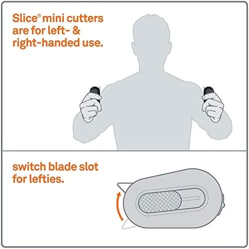 Slice Auto-Retractable Mini Box Cutter 12 Pack | Safe Ceramic Blade for Packaging & More thumbnail 8