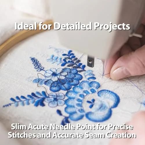 SCHMETZ Microtex Sharp Sewing Machine Needles 90/14 (5-Needle Card) | Precision Quilting & Topstitching thumbnail 3