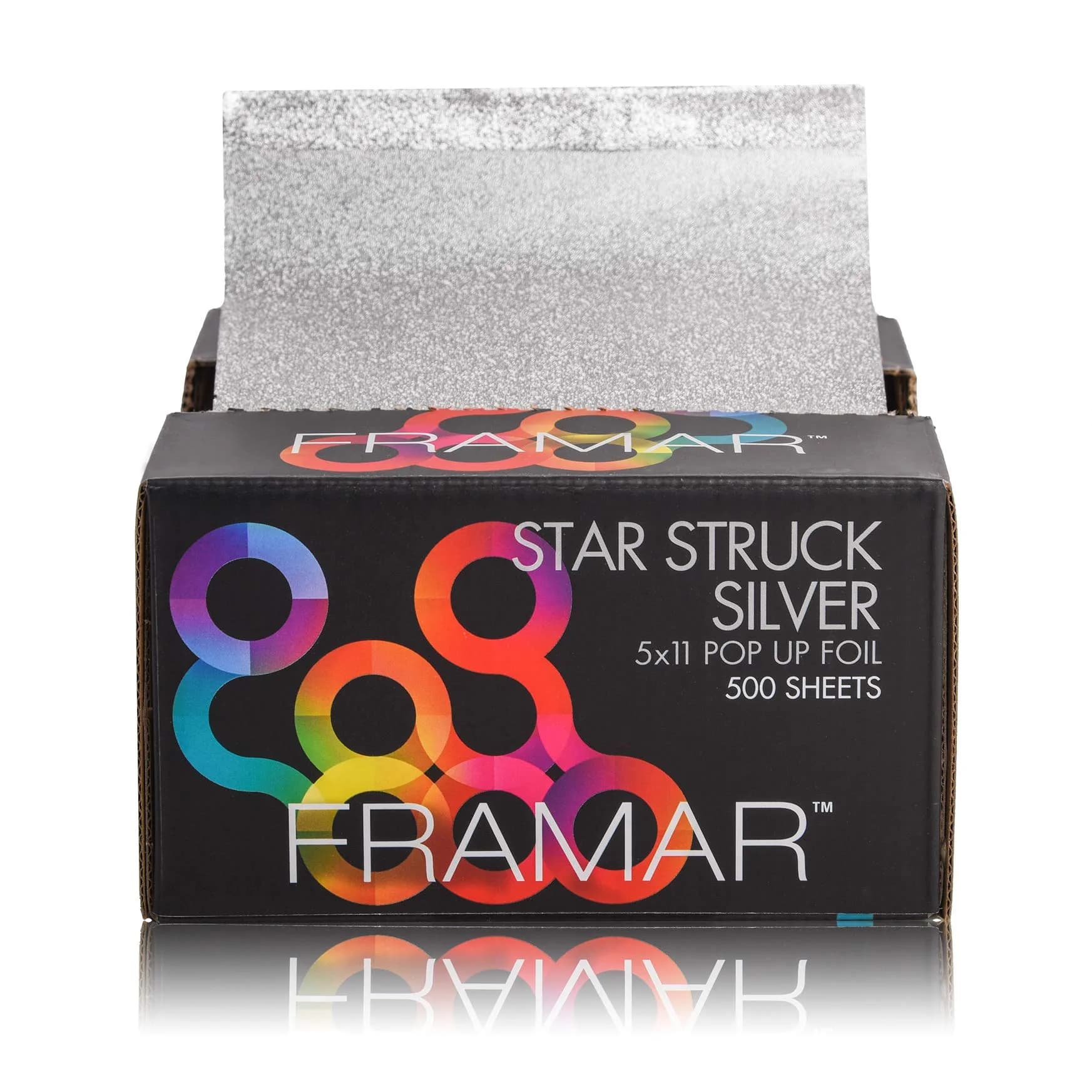 Framar Silver Hair Foils For Highlighting, 500 Count (Pack of 1) | Professional Embossed Foil Sheets