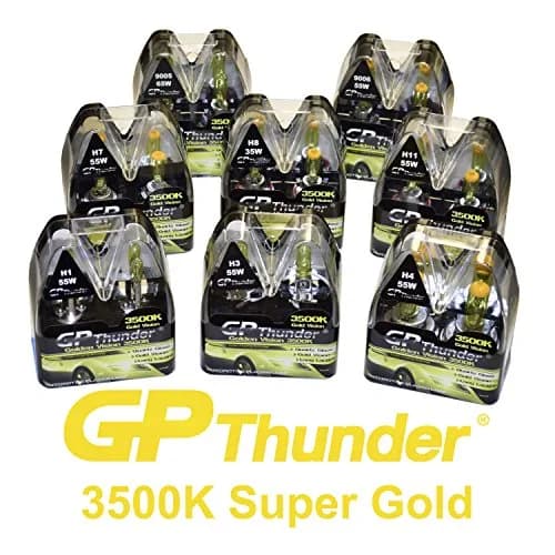 GP Thunder H11 3500K 55W Xenon Halogen Light Bulb | Yellow High Performance Fog & Headlight thumbnail 4