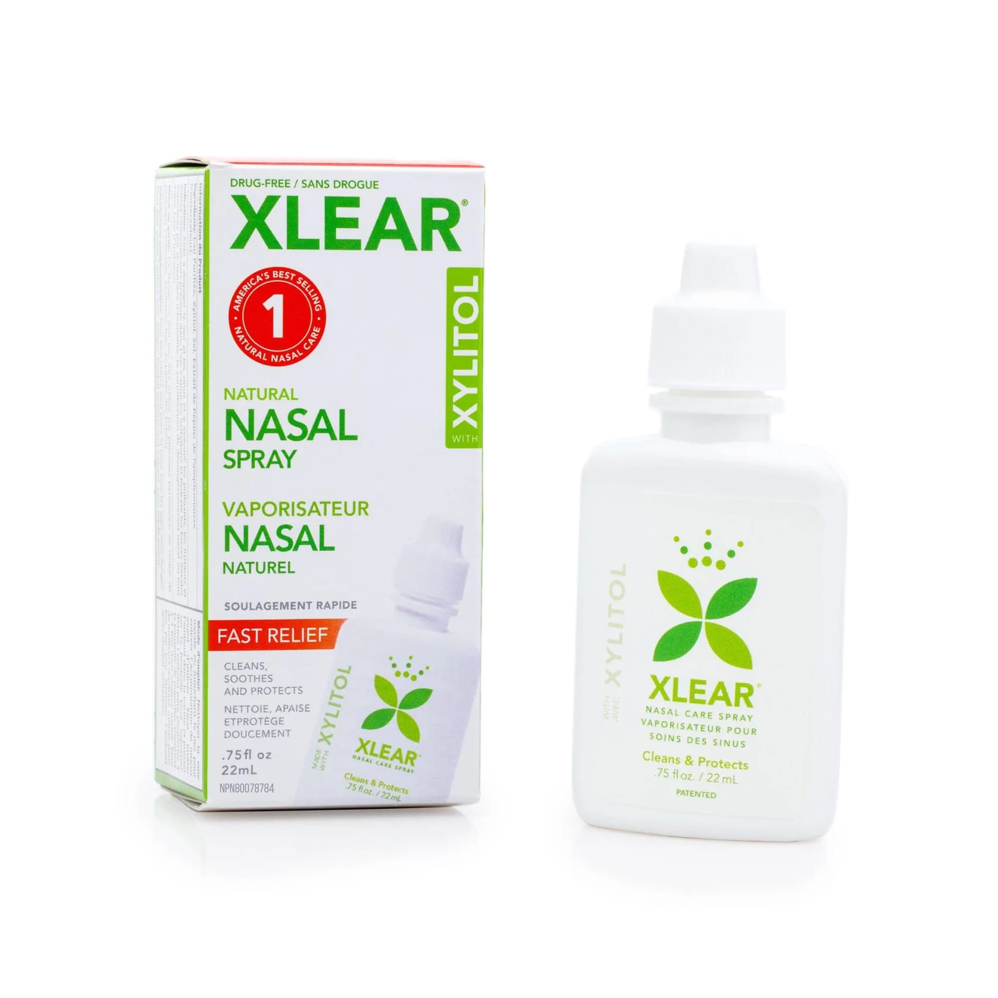 Xlear Natural Saline Nasal Spray with Xylitol 22ml (0.75 Fl Oz) | Allergy Sinus Relief - main product image