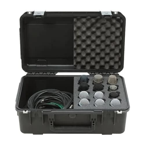 SKB iSeries Injection Molded Microphone Case for 12 Mics with Storage Compartment | Waterproof, Durable, Professional Audio Gear Protection thumbnail 6