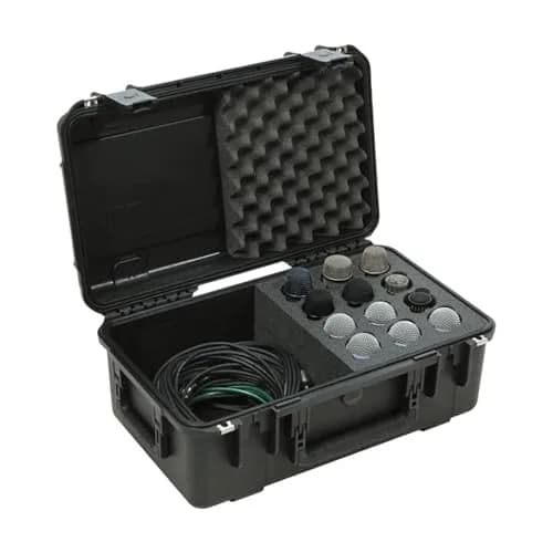 SKB iSeries Injection Molded Microphone Case for 12 Mics with Storage Compartment | Waterproof, Durable, Professional Audio Gear Protection thumbnail 7