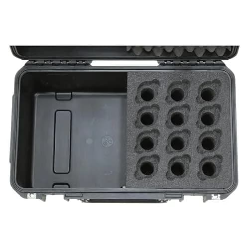SKB iSeries Injection Molded Microphone Case for 12 Mics with Storage Compartment | Waterproof, Durable, Professional Audio Gear Protection thumbnail 9