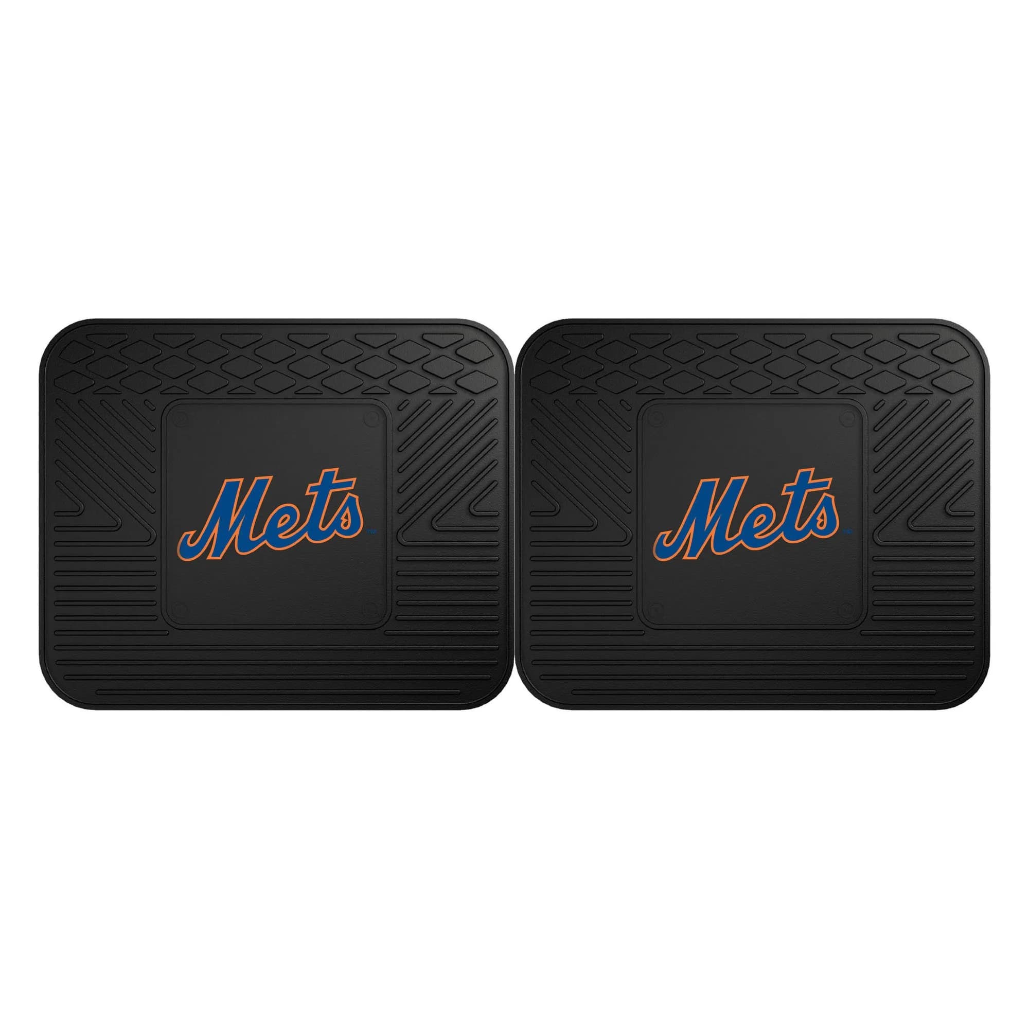 FANMATS MLB New York Mets Utility Mat 14"x17" | Durable Rubber, 2 Pack, Universal Fit
