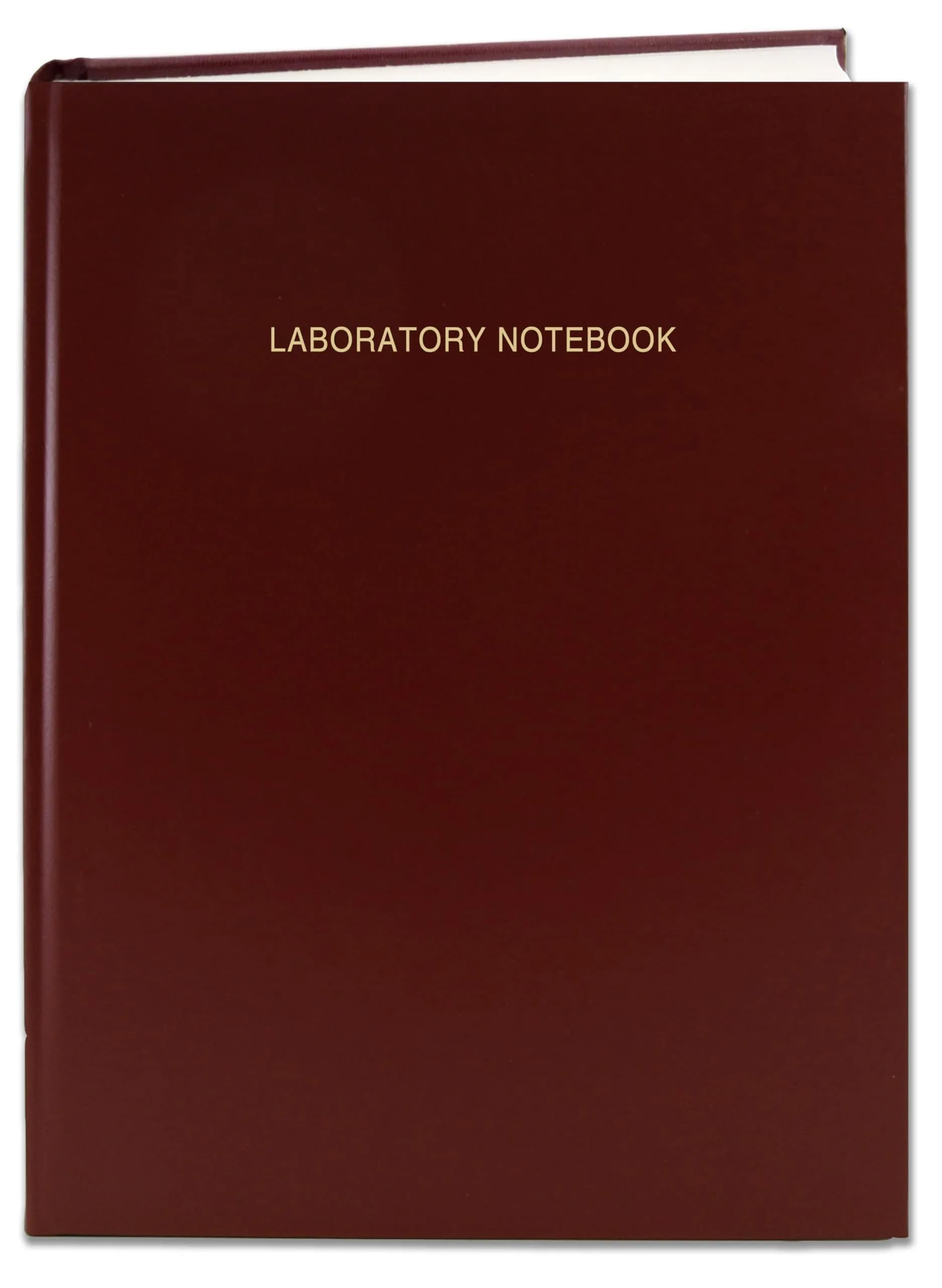 BookFactory Lab Notebook (0.25" Grid) Burgundy | Hardbound 8" x 10"