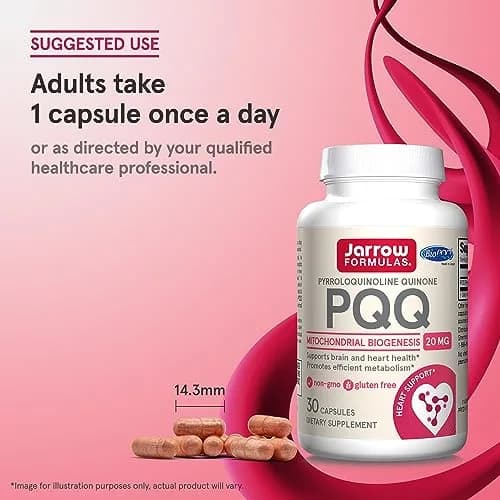Jarrow PQQ 20 mg, Mitochondrial Biogenesis, 30 Capsules thumbnail 7
