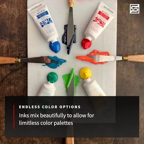 Speedball Fabric Block Printing Ink Brown 74ml (2.5 Fl Oz) | Vibrant Opaque Oil-Based Ink for Textiles & Paper thumbnail 5