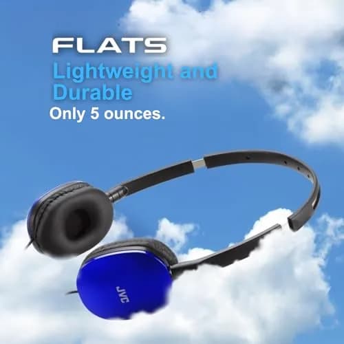 JVC Flats On-Ear Wired Headphones White | 30mm Driver, Foldable Design, 3.5mm Jack thumbnail 6