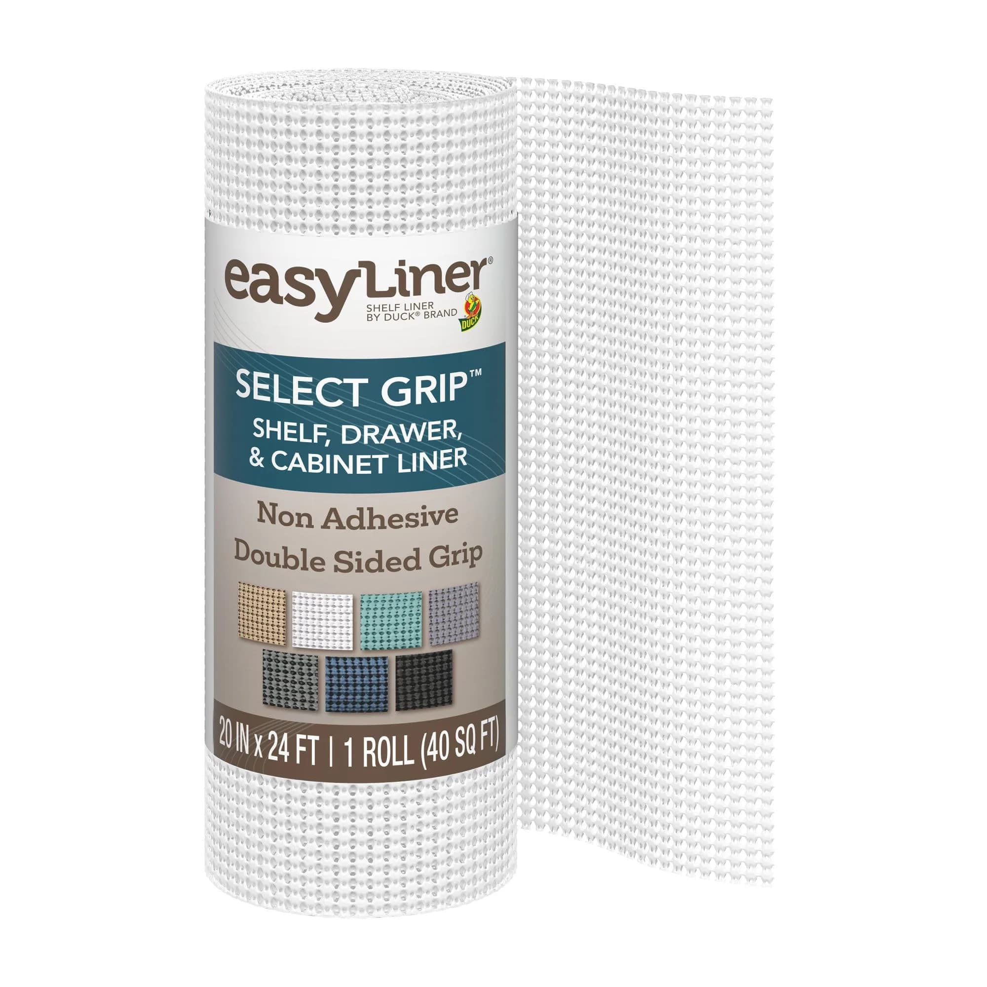 Duck EasyLiner Select Grip Shelf Liner 20 in x 24 ft | Non Slip, Non Adhesive, Surface Protection - main product image