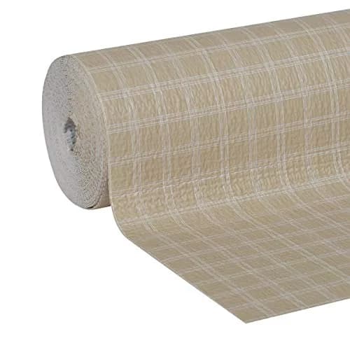 Duck Shelf Liner 12" x 20' Plaid Sandstone | Non-Adhesive, Easy to Clean (70-120 chars) thumbnail 2