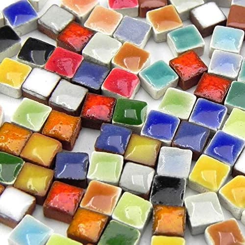 ALEA Mosaic Micro Mosaic Tiles 1000 Pcs 5x5 mm (0.19 inch) Square Mix Green | Handmade Ceramic Craft Tiles thumbnail 1