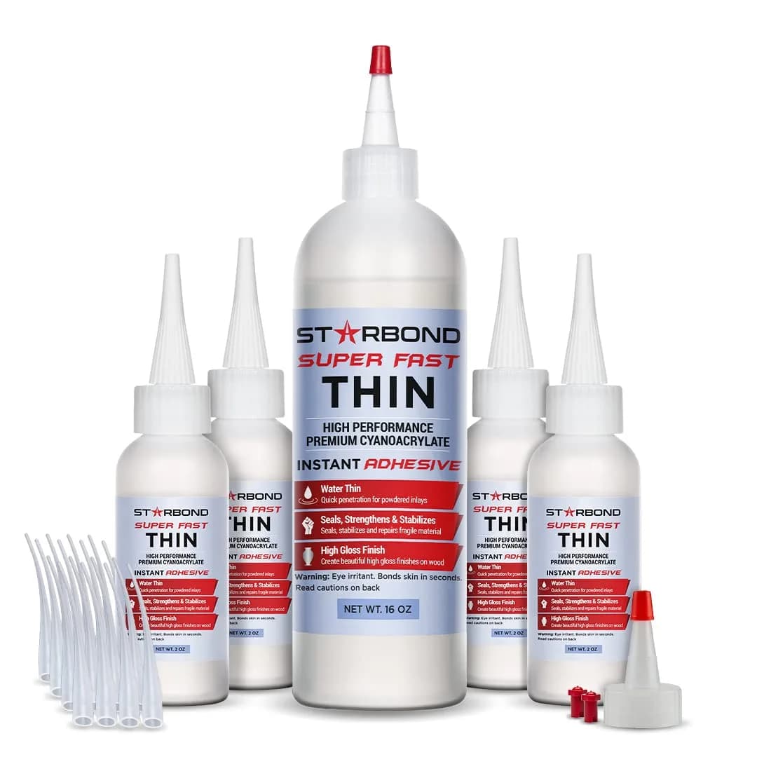 Starbond Super Fast Thin CA Glue 16 oz | Penetrates Micro-Fractures, Ideal for Woodworking & Model Building — 16 ounce