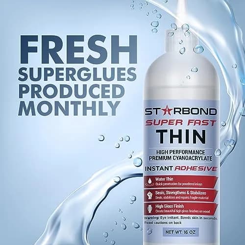 Starbond Super Fast Thin CA Glue 16 oz | Penetrates Micro-Fractures, Ideal for Woodworking & Model Building thumbnail 2