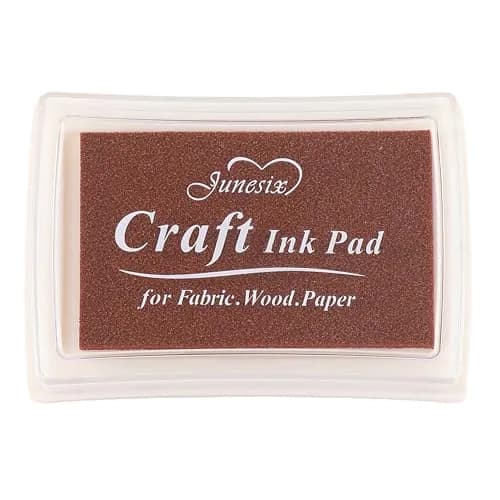 YPSelected Craft Stamp Ink Pad Brown | Rectangular Ink Pad for Paper, Wood, Fabric (60mm x 38mm) thumbnail 1