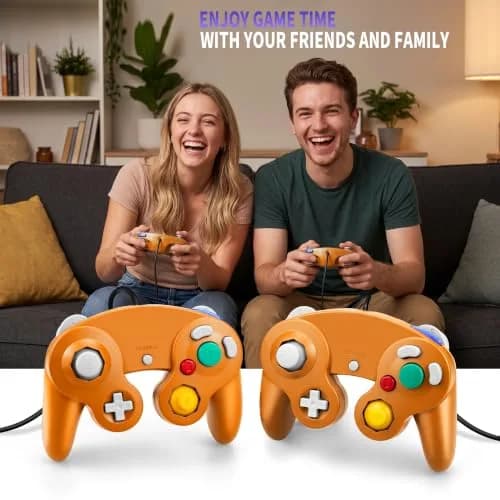 Cirka Wired Controller for GameCube & Wii - Orange | Dual Analog Joysticks & Vibration thumbnail 8