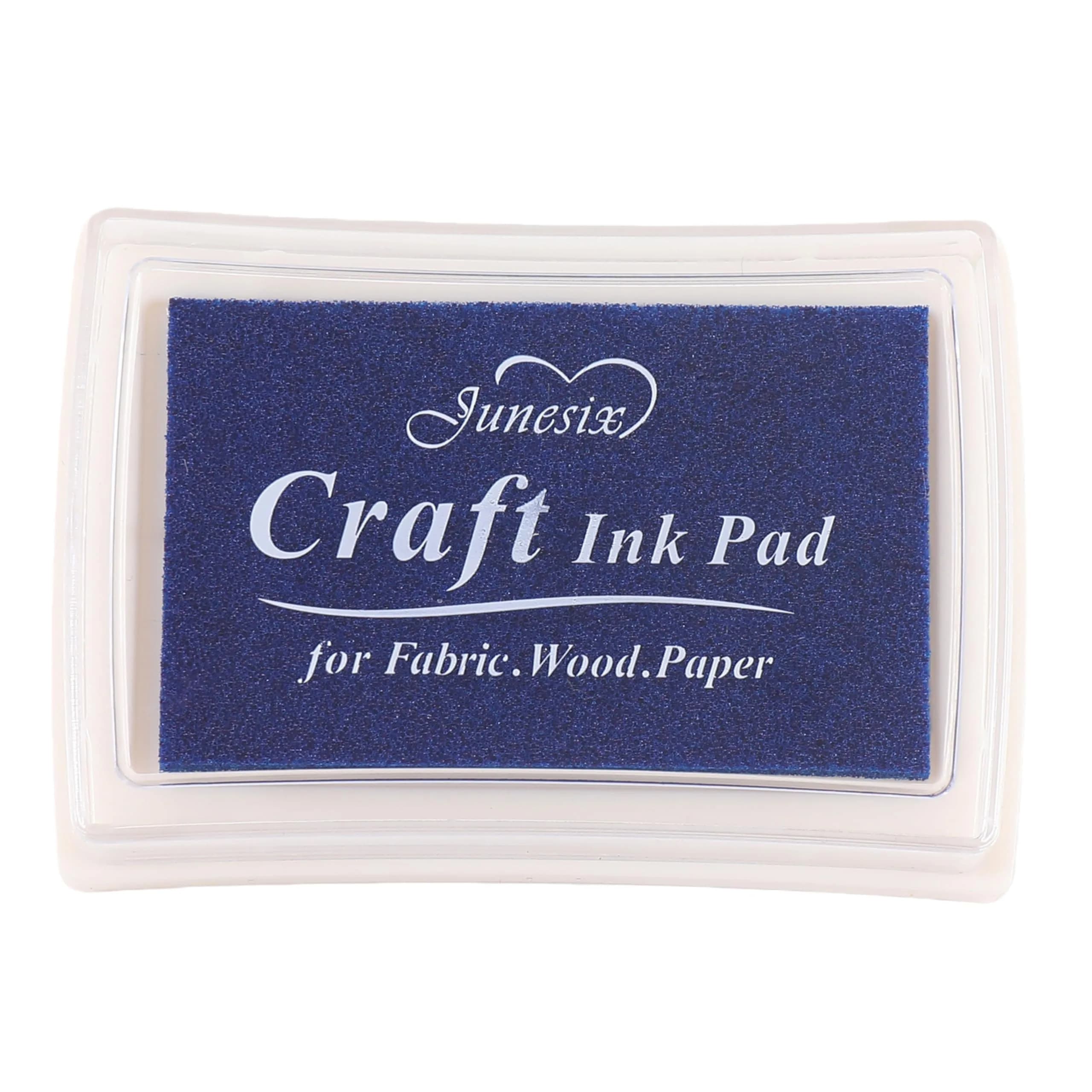 YPSelected Craft Stamp Ink Pad for Paper Wood Fabric Dark Blue | Pigment Ink for Rubber Stamps