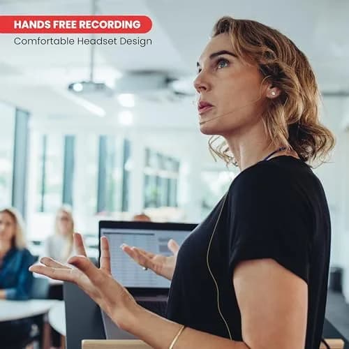 Pyle Wired Omnidirectional Headset Microphone with 3.5mm Plug & 1/4 Inch Adapter | Hands-Free Voice Capture for Presentations & Teaching thumbnail 3