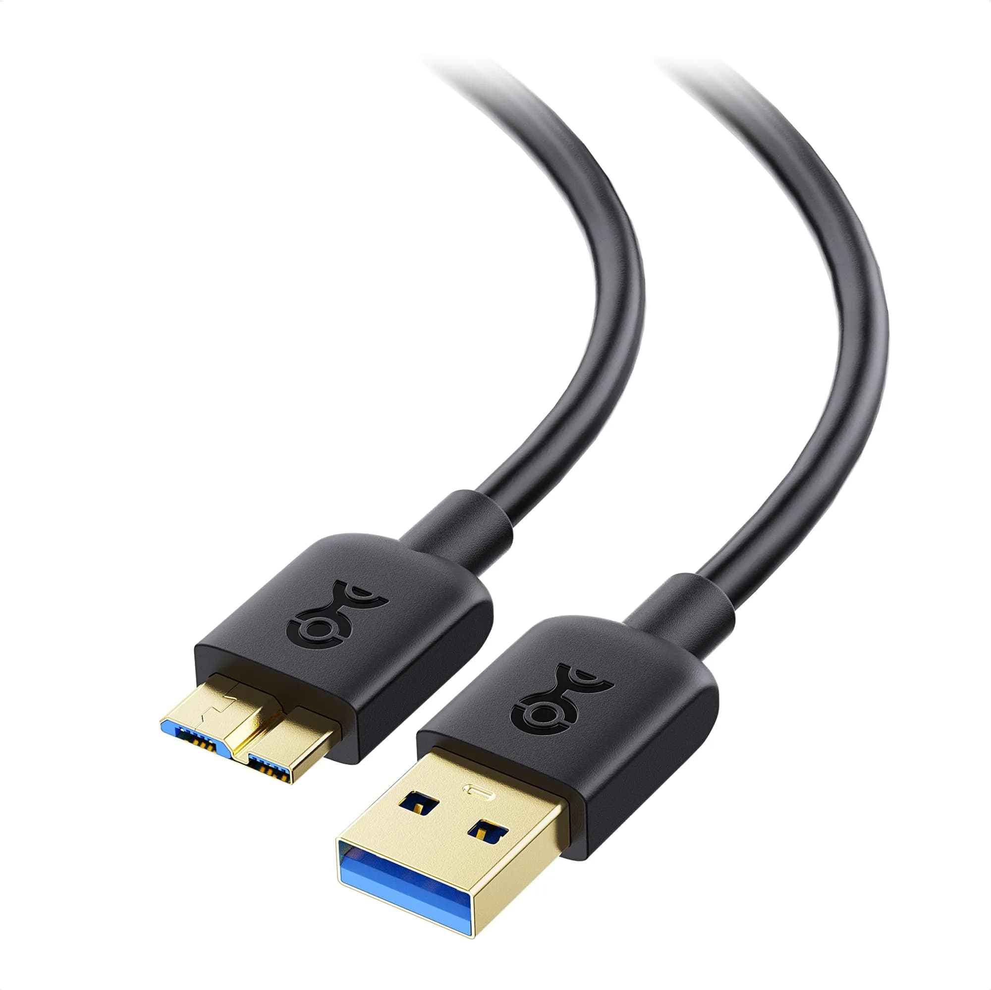 Cable Matters USB 3.0 Micro B Cable 6ft (1.83m) Black | SuperSpeed 5Gbps Data Transfer — Black