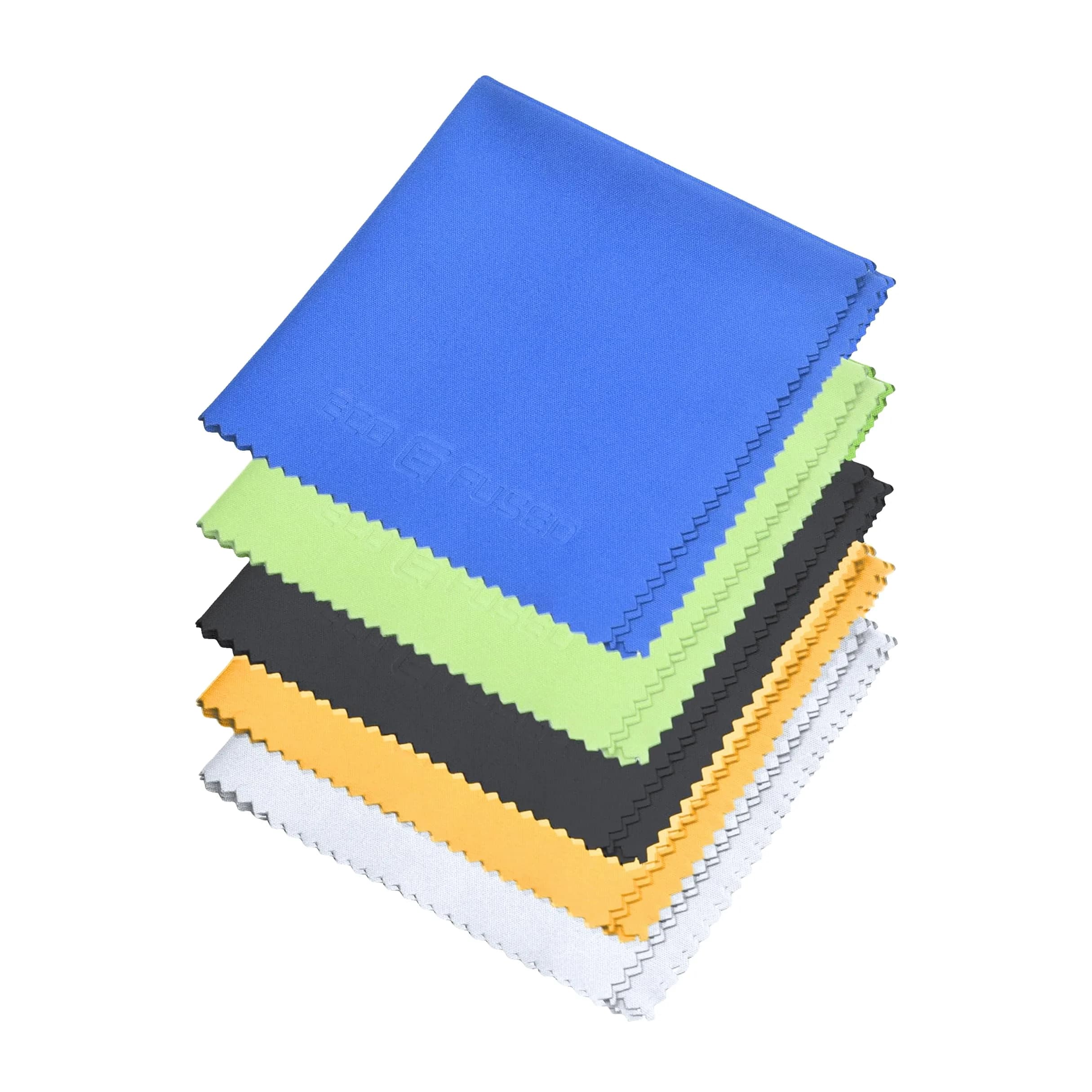 Eco-Fused Microfiber Cleaning Cloth - 8 x 8 Inch Pack of 5 | Scratch-Free Lens & Screen Cleaner