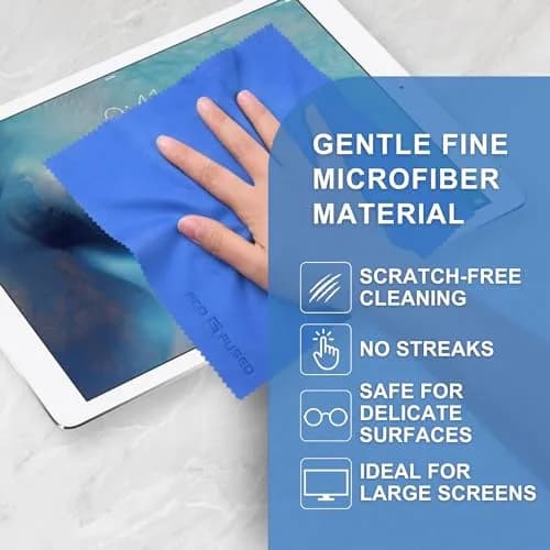 Eco-Fused Microfiber Cleaning Cloth - 8 x 8 Inch Pack of 5 | Scratch-Free Lens & Screen Cleaner thumbnail 3