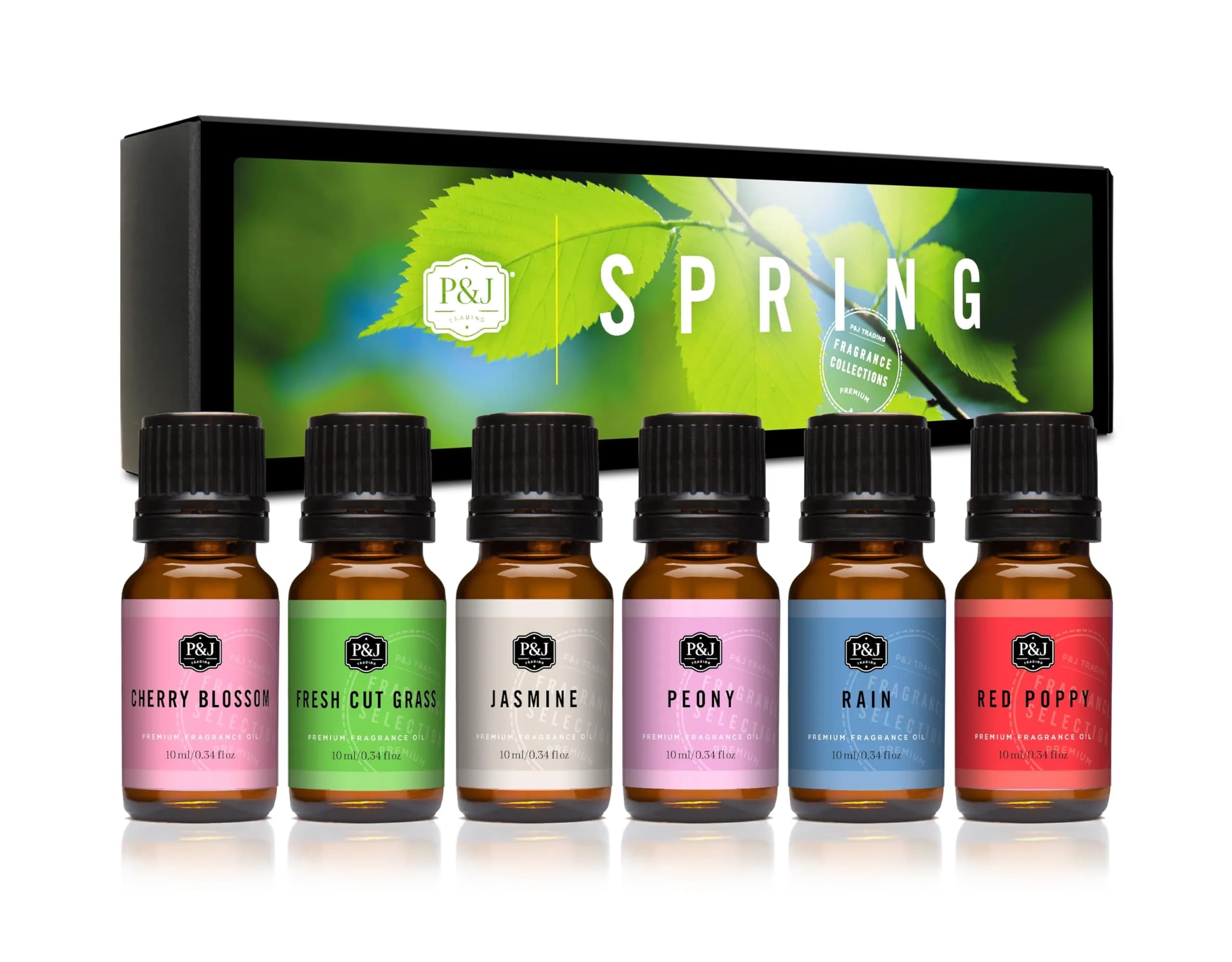 P&J Trading Fragrance Oils for Diffusers & Candle Making, 6 x 10ml Bottles | USA Imported Aromas