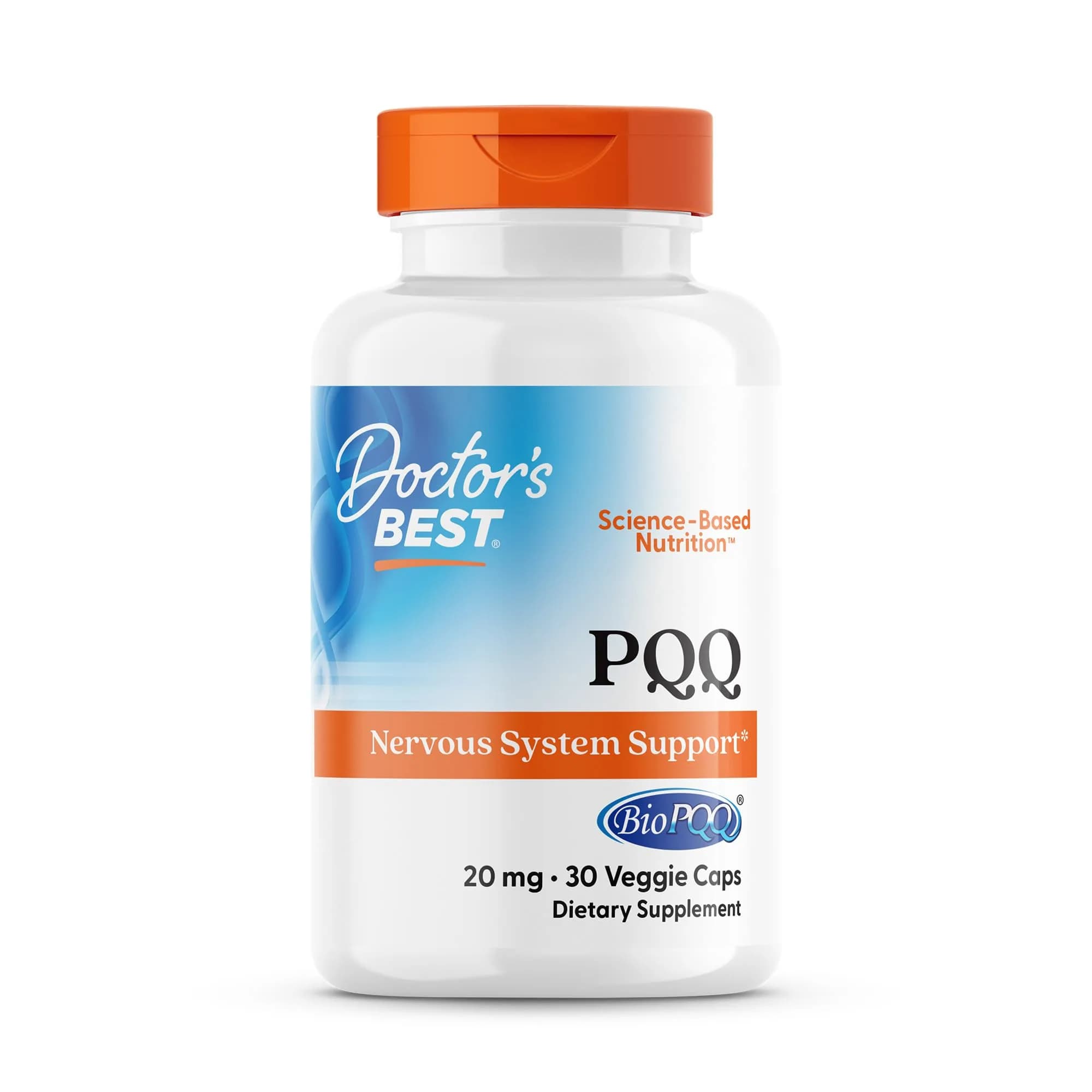 Doctor's Best PQQ Supplement 20 mg, Gluten Free, 30 Veg Caps | Supports Mitochondrial Function & Energy — No Color