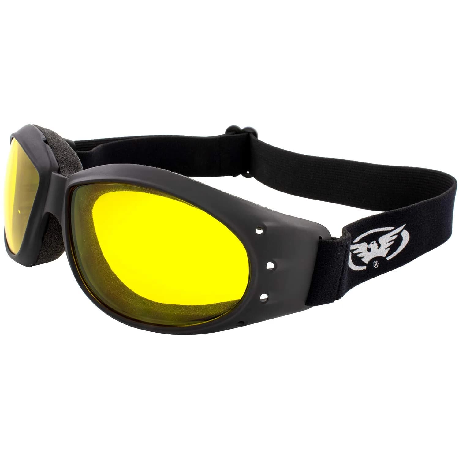 Global Vision Eliminator Goggles with Micro-Fiber Pouch | UV400 Scratch-Resistant Safety Goggles — Yellow