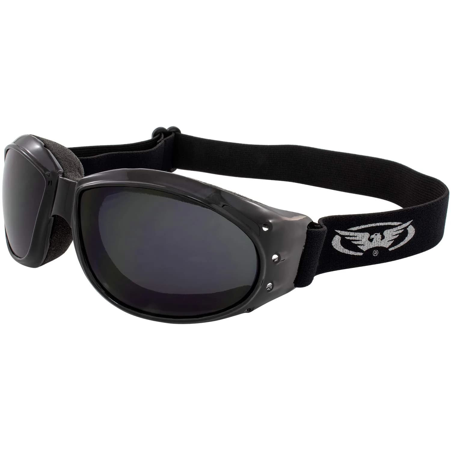 Global Vision Eliminator Goggles with Micro-Fiber Pouch | UV400 Scratch-Resistant Safety Goggles — Super Dark Lens