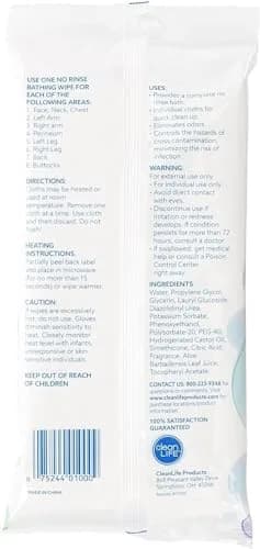 No-Rinse Bathing Wipes (5 Packs of 8) | Moisturizing, Hypoallergenic, Rinse-Free for Adults & Elderly thumbnail 2