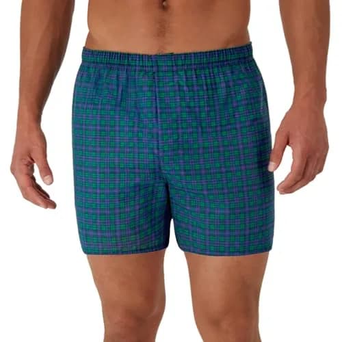 Hanes Men Tagless Boxers with Exposed Waistband, Assorted Multi-Packs | Comfortable, Breathable Fit thumbnail 2