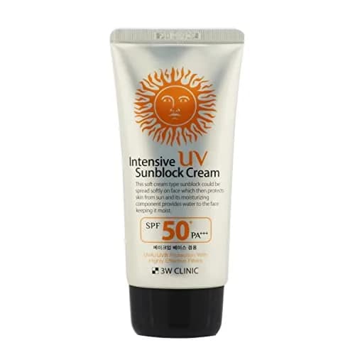 3W Clinic Intensive UV Sunblock Cream SPF50+ PA+++ 70ml (2.37 Fl Oz) | Broad Spectrum UVA/UVB Protection thumbnail 1