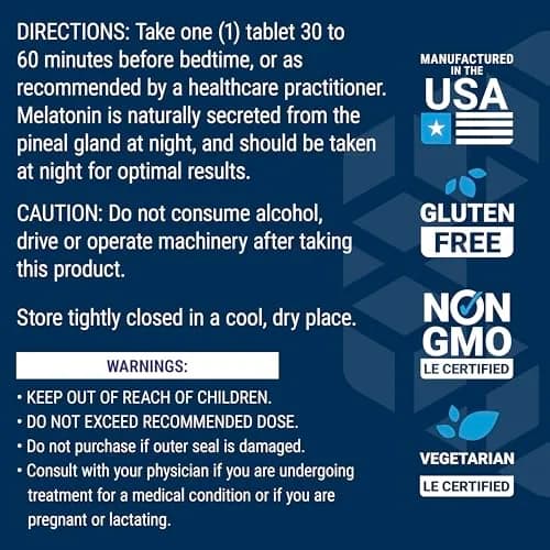 Life Extension Melatonin 6 Hour Timed Release 300 mcg Tablets | Gluten-Free, Non-GMO, Vegetarian, 100 Count thumbnail 7