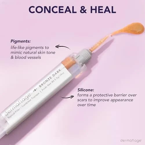 Dermaflage Scar Filler Kit - Deep Skin Tone Waterproof Concealer for Acne & Wrinkles, 1 Count thumbnail 7