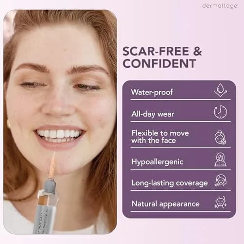 Dermaflage Scar Filler Kit - Deep Skin Tone Waterproof Concealer for Acne & Wrinkles, 1 Count thumbnail 5