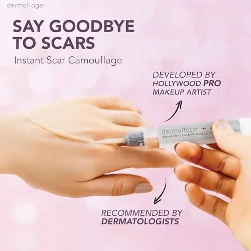 Dermaflage Topical Filler Single Applicator for scars - Bronze Medium 5.6 ml (0.19 Fl Oz) | Waterproof Scar Concealer for All Skin Tones thumbnail 6