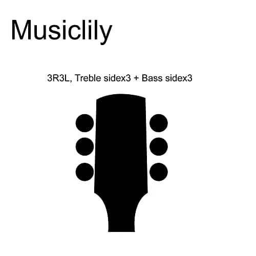 Musiclily Basic 3L3R 19:1 Ratio Bass Machine Heads Tuning Pegs Keys Black thumbnail 3