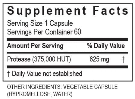TRANSFORMATION Protease 375K Enzyme Supplement 60 Capsules | High-Potency Protein & Gut Support thumbnail 3