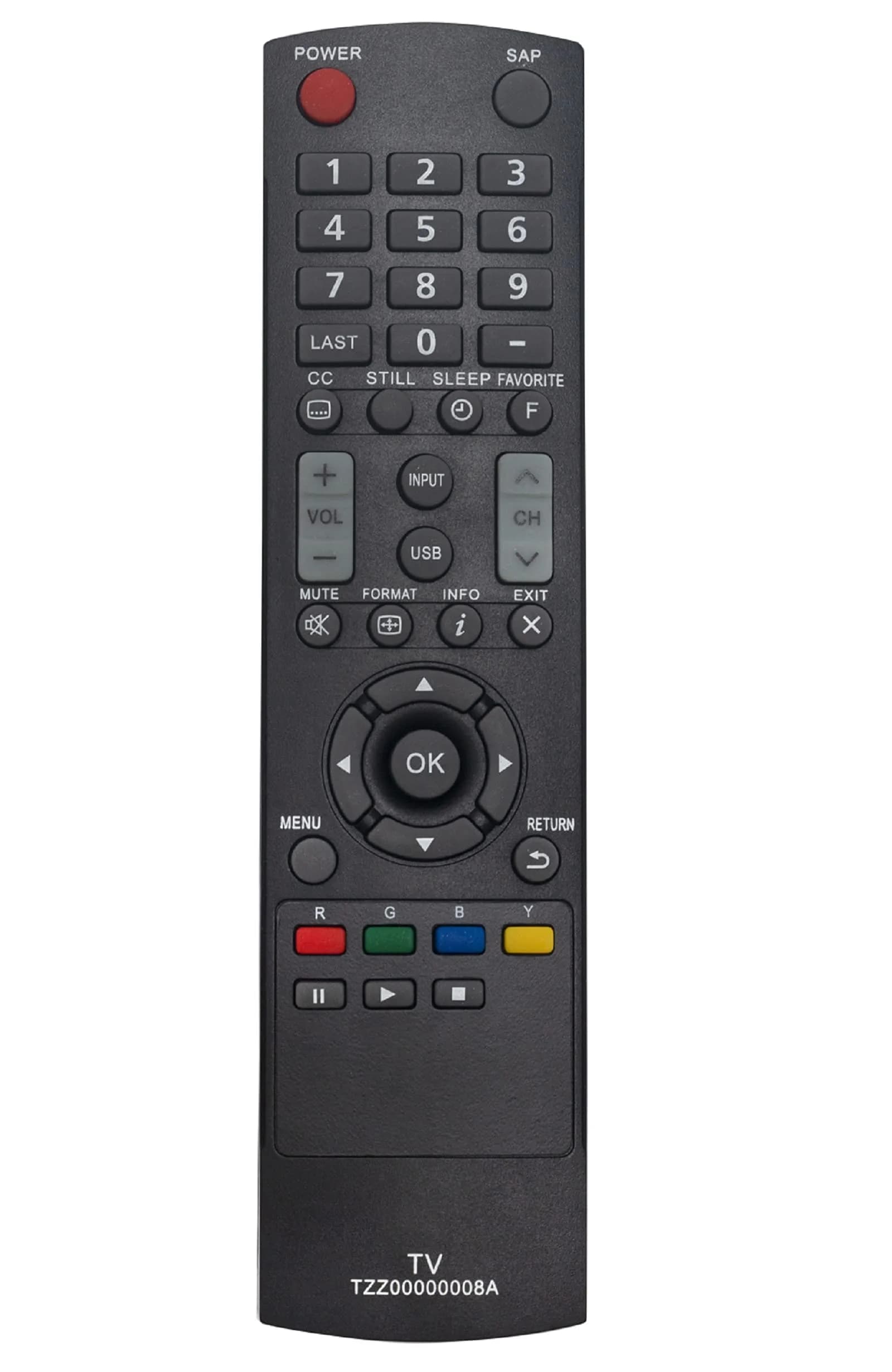 Beyution Universal Remote Control for Panasonic LCD TV | Infrared, No Setup Required, 10m Range — Black
