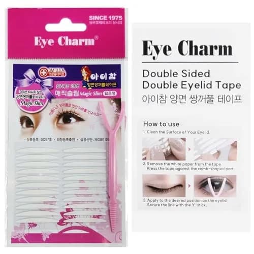 Eye Charm Magic Slim Double Eyelid Tape 176 Count | Invisible Strips for Hooded Monolid Correction thumbnail 1