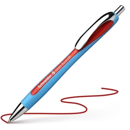 Schneider Slider Rave XB Ballpoint Pen, 1.4mm Red Ink, 5-Pack | Smooth Viscoglide Ink Flow thumbnail 4