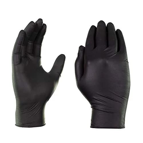 AMMEX Black 3 mil Nitrile Disposable Gloves Small | Latex Free, Textured Grip, Powder Free thumbnail 2