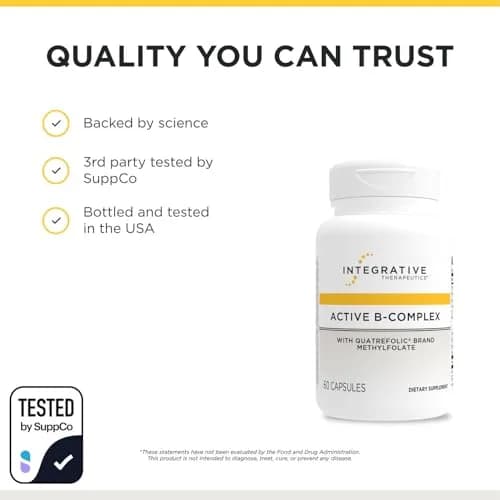 Integrative Therapeutics Active B-Complex with Methylfolate 60 Count | Cellular Energy & Immune Support thumbnail 6