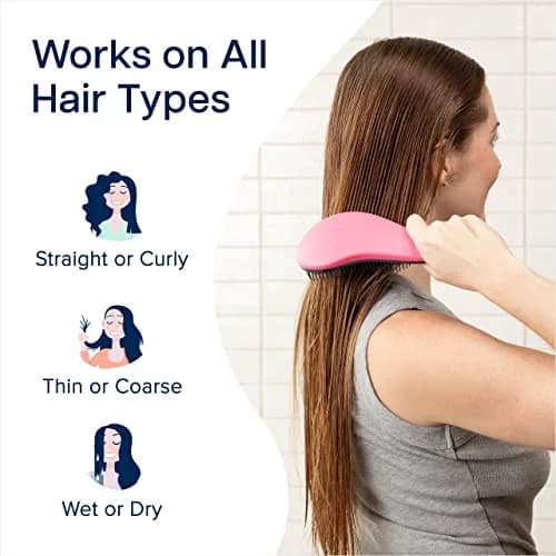 Crave Naturals Glide Thru Hair Brush - Detangler for Curly, Straight, Wet or Dry Hair | Gentle Detangling for All Hair Types thumbnail 4