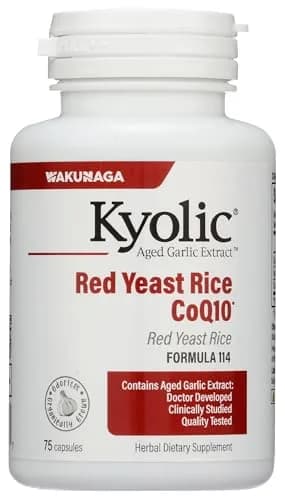 Kyolic Aged Garlic Extract Formula 114 Red Yeast Rice CoQ10 75 Capsules (25 Servings) thumbnail 1