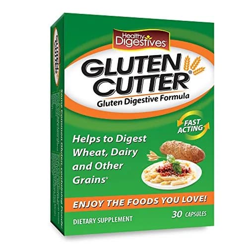 Healthy Digestives Gluten Cutter Enzyme Formula 30 Capsules | Supports Gluten & Lactose Digestion thumbnail 1